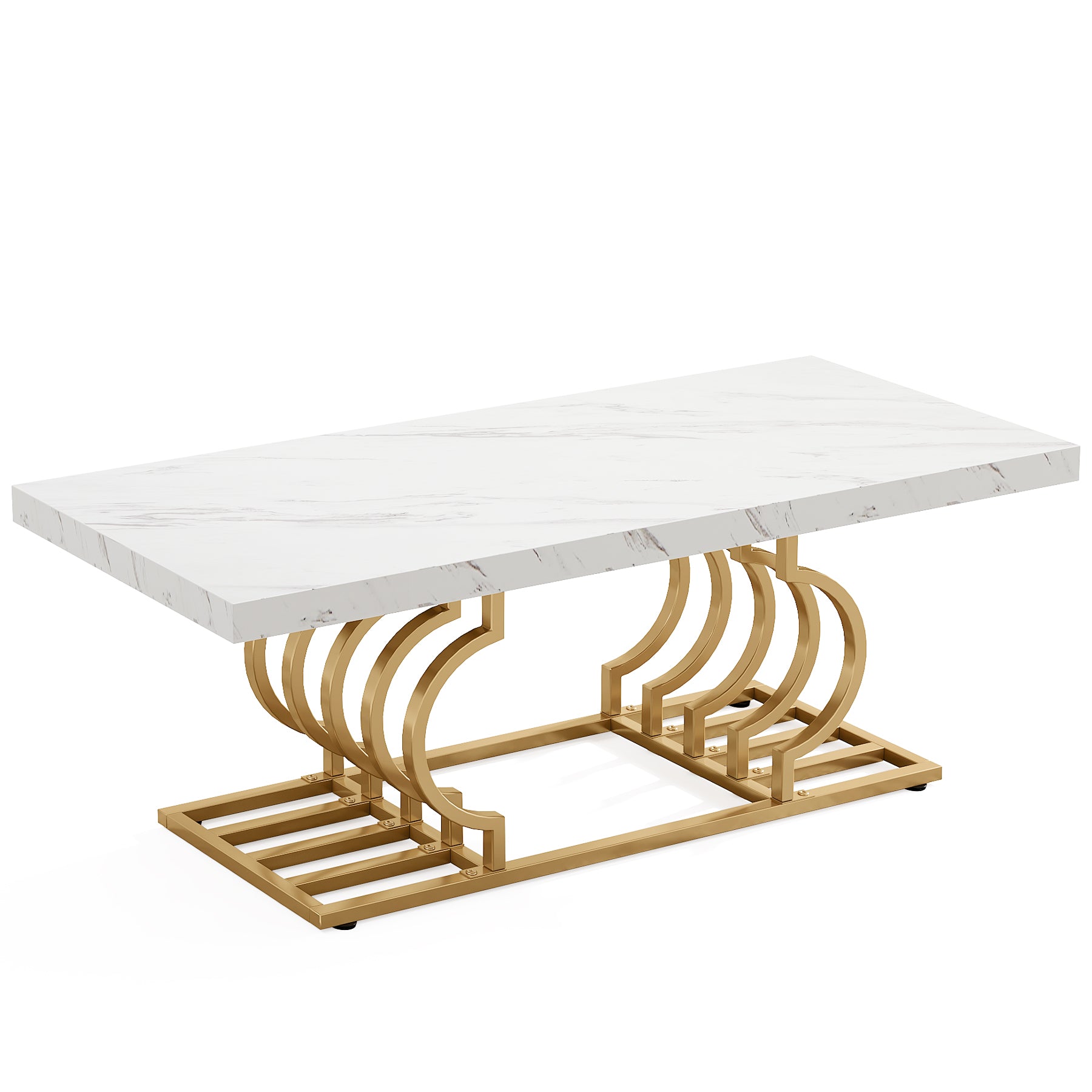 47" Faux Marble Coffee Table